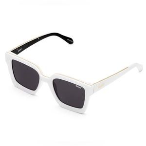Quay Fool’s Gold White and Gold Sunglasses